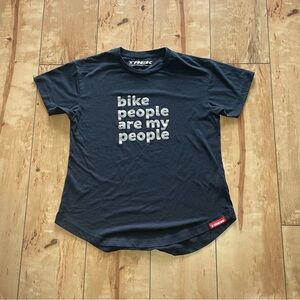 Trek - bike people are my people r-shirt - women’s size‎ large - navy grey